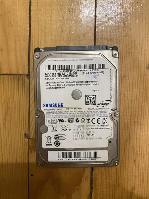 HDD 1tb ноутбучный