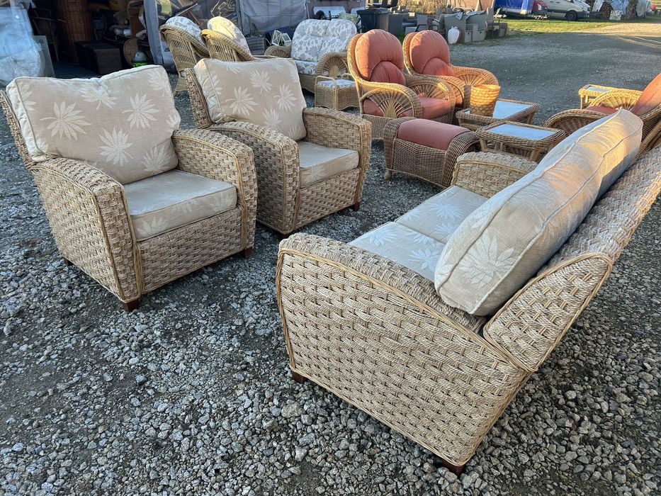 Komplety ratanowe zestawy fotele kanapy