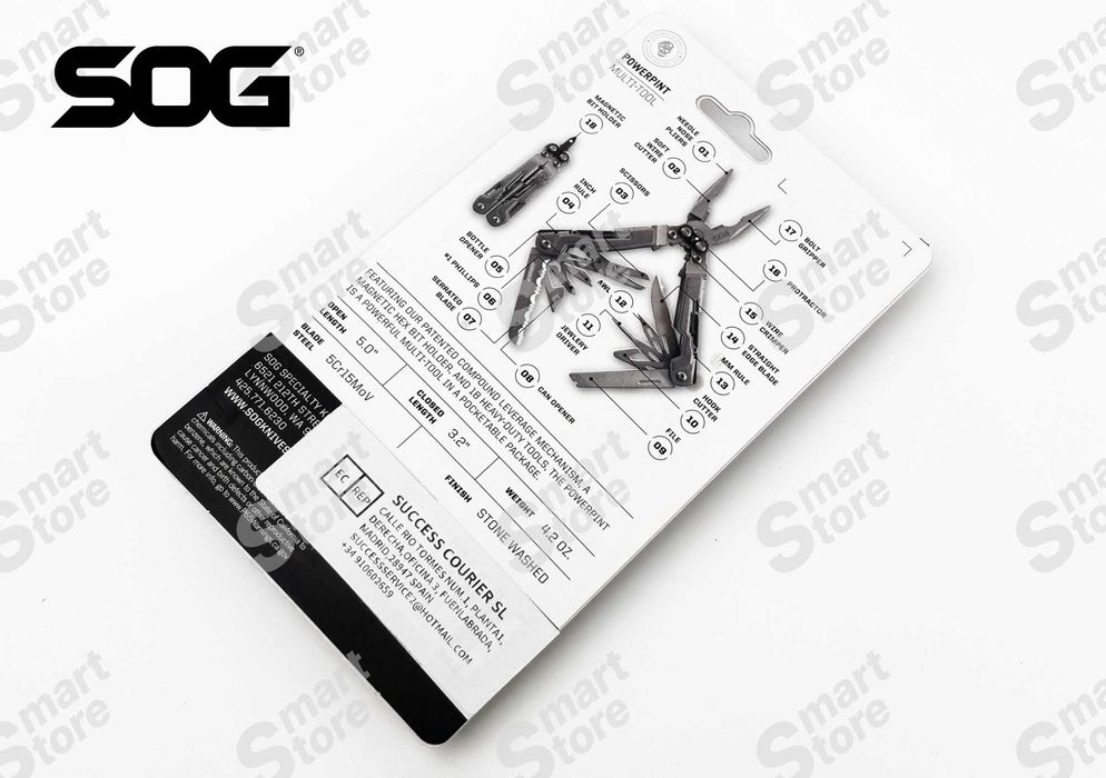 Мультитул SOG POWERPINT 18-в-1 плоскогубці для кемпінгу EDC і ремонту