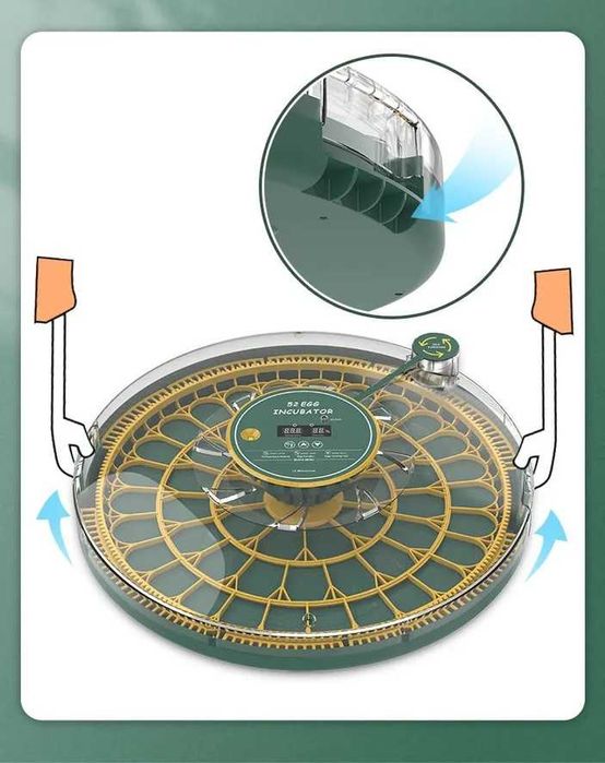 Inkubator do jaj automatyczny z wyświetlaczem wilgotności OVOstart 52