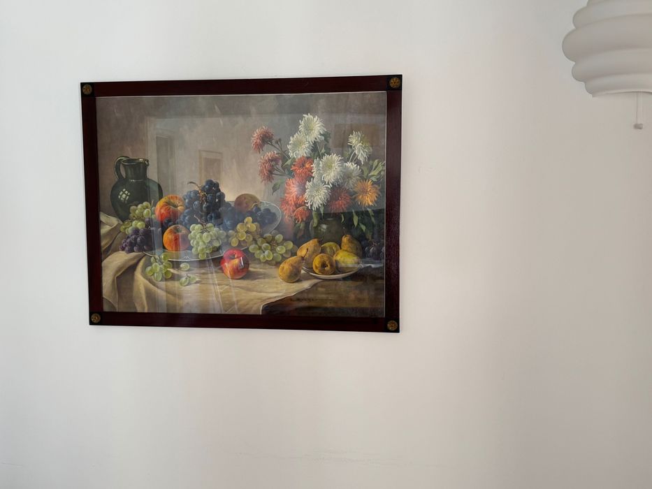 Large Old Antique Frame with Paper Print