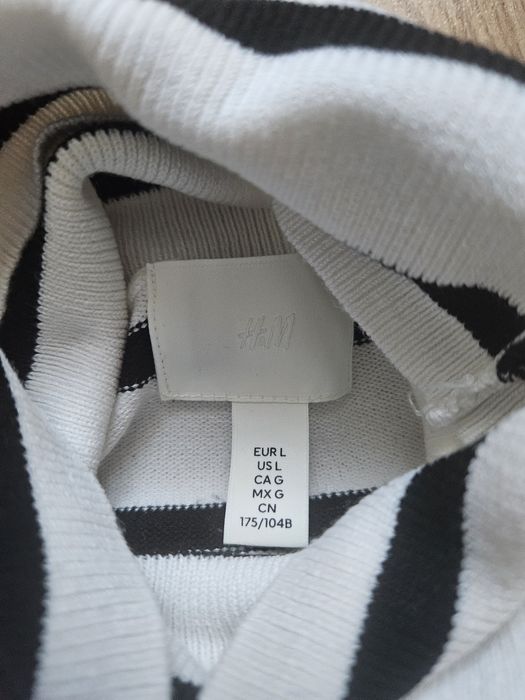 Golf damski biały w paski