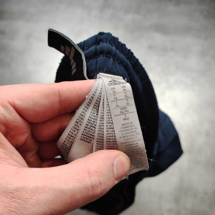 MĘSKIE Spodnie Dresy Szersze Joggery Granatowe 3 Paski Adidas Clima