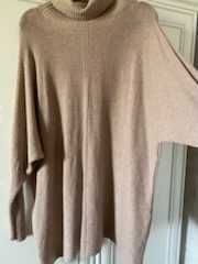 tunika z golfem beż -  nowa