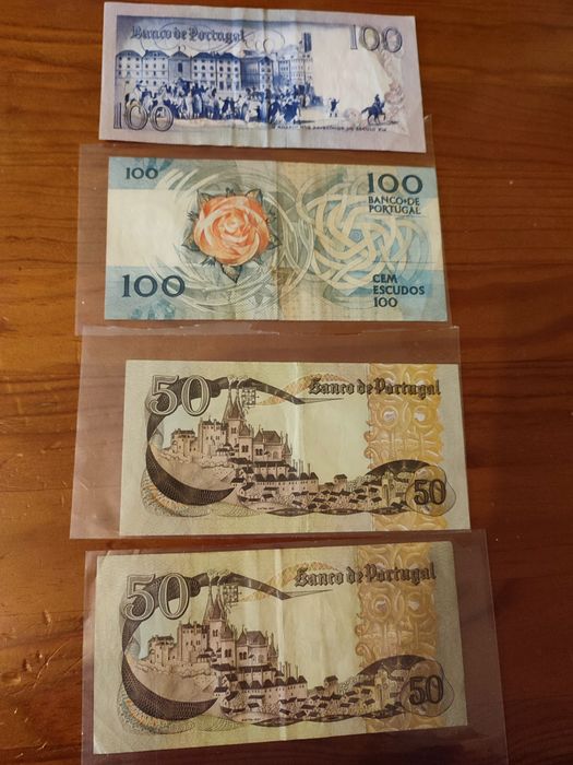 Notas antigas 100 escudos