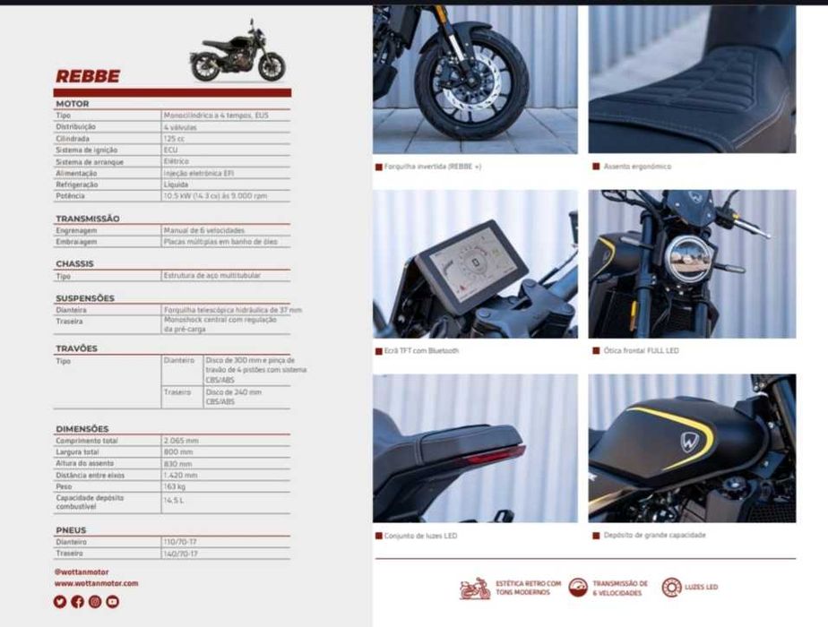 Mota 125 cc WOTTAN Rebbe Plus