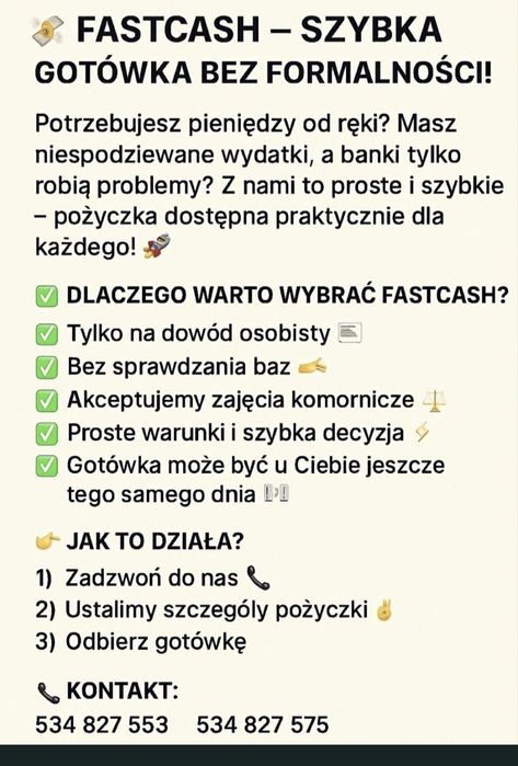 Pożyczka gotówkowa