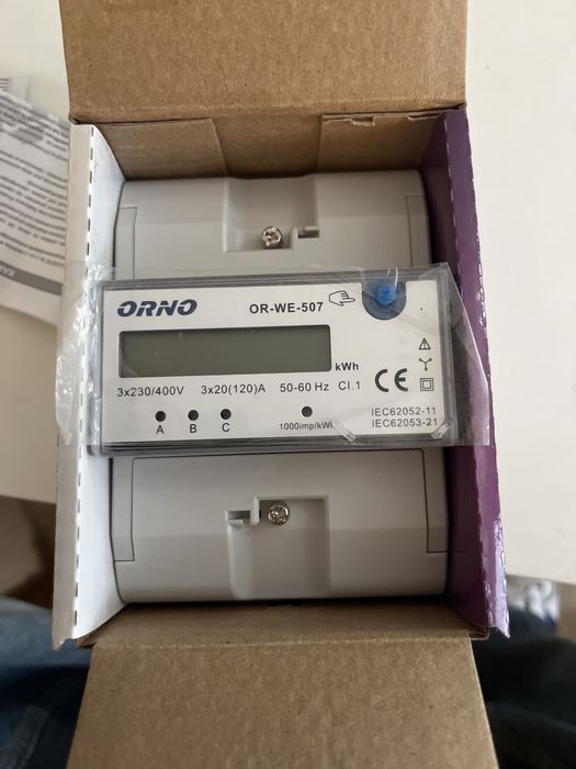 Contador de Energia Trifásico ORNO OR-WE-507 – Novo