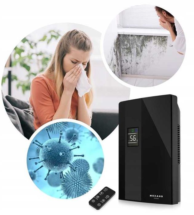 MOCNY Osuszacz powietrza pochłaniacz wilgoci oczyszczacz cichy + pilot