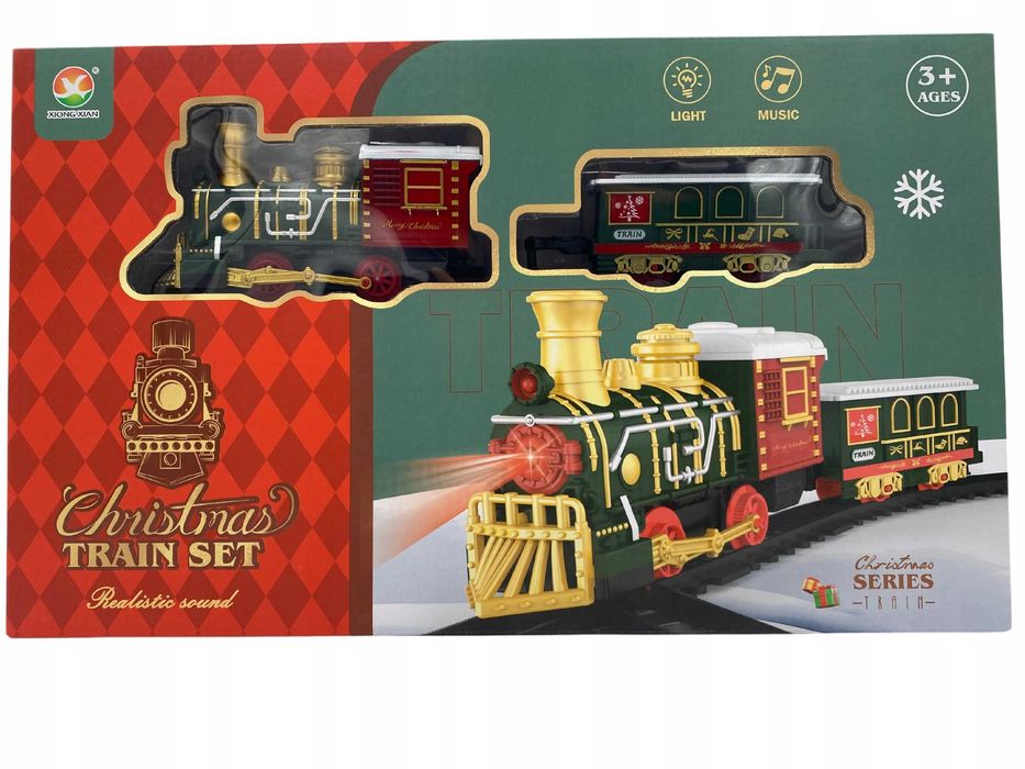 Pociąg Świąteczny - Christmas Train Set - ze światłem i dźwiękiem - 3+