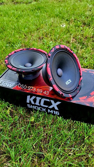 16см Kicx Shock M16 130Вт динаміки в авто, колонки  середньочастотні, автоакустика  ціна за пару автозвук