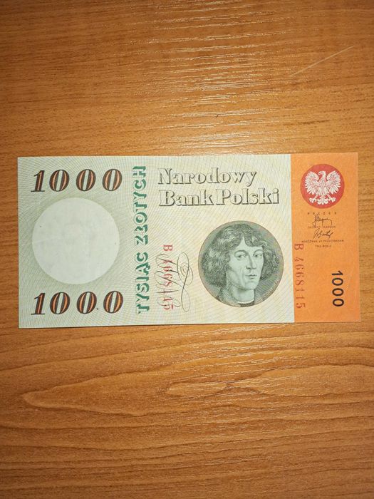 1000 złotych Kopernik z 1965 seria B...