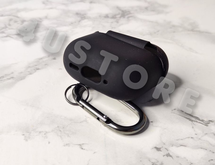 Чехол силиконовый на Airpods 4 с карабином чохол Силіконовий карабіном