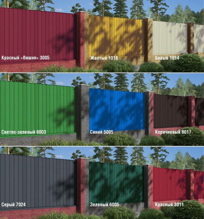 Заборы с профнастила,ворота,калитка.