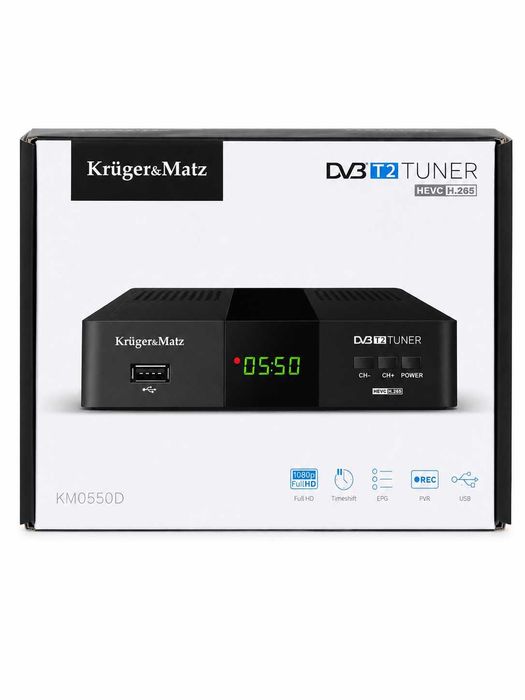 tuner dekoder DVB-T2 Krüger&Matz KM0550D HEVC H.265