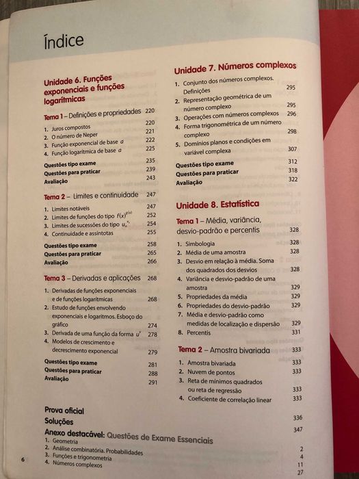 Livro de preparação para exame de matemática A