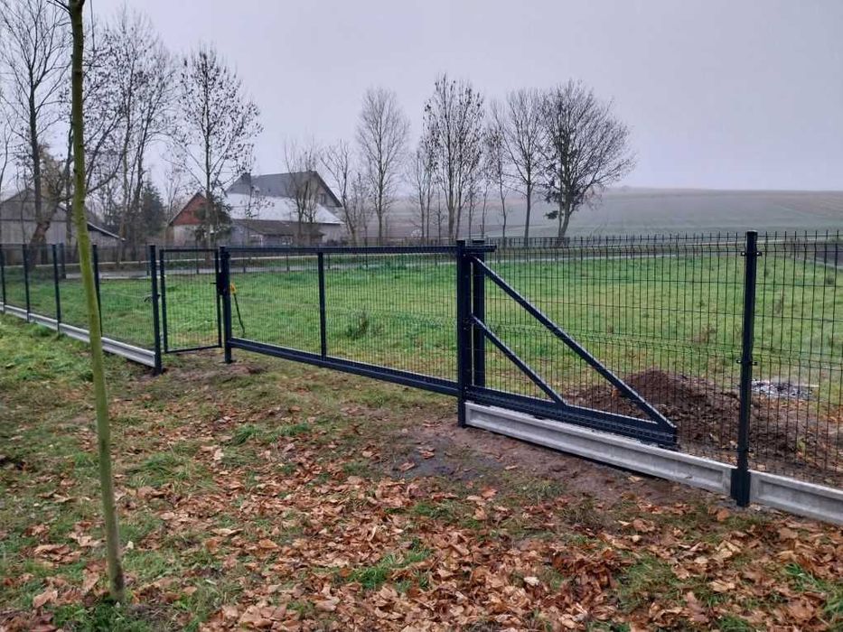 Ogrodzenie panelowe 163cm 2d 6/5/6mm z podmurówką 20cm