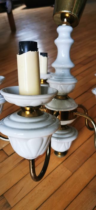 Żyrandol porcelanowy, lampa