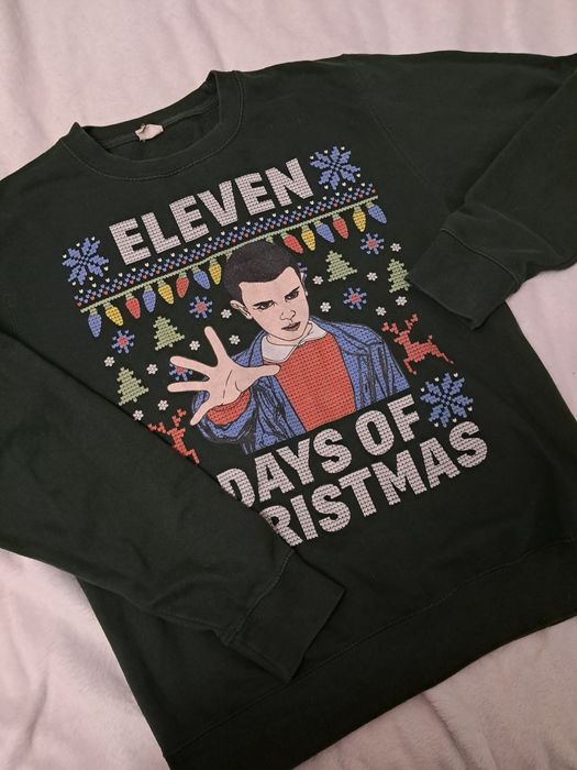 Bluza Stranger Things M L 38 40 eleven nastka 11 netflix zielona długi