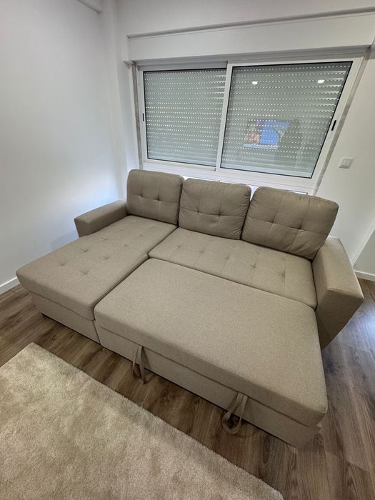 Sofá chaise longue reversível *COMO NOVO*