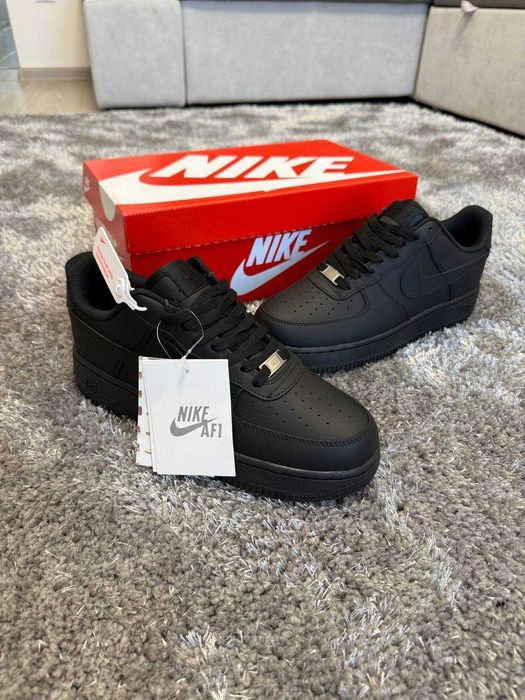 Кросівки Nike Air Force 1 low Black Classic чорні найк аір форс форсы