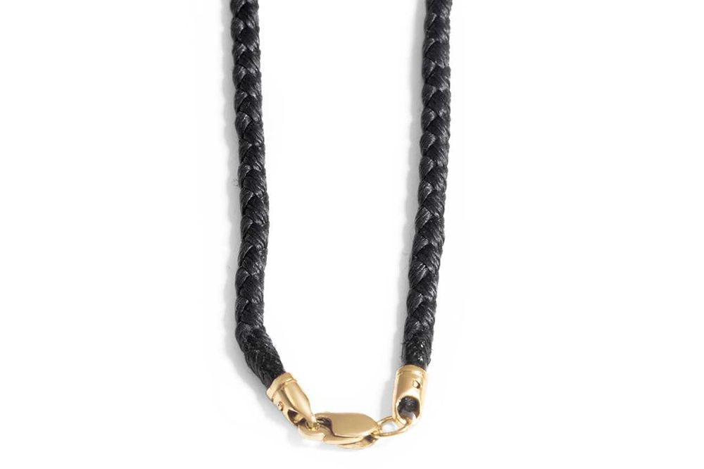 Шёлковый шнурок с золотым карабином