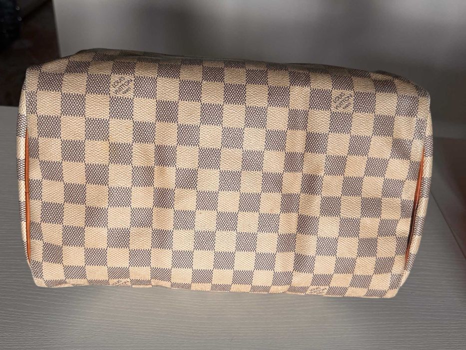 Torebka Louis Vuitton Speedy 30 Damier Azur z rachunkiem oryginalna