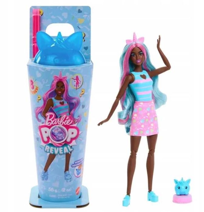 LALKA BARBIE POP REVEAL SHAKE Zwierzaczkowa Impreza Jednorożec
