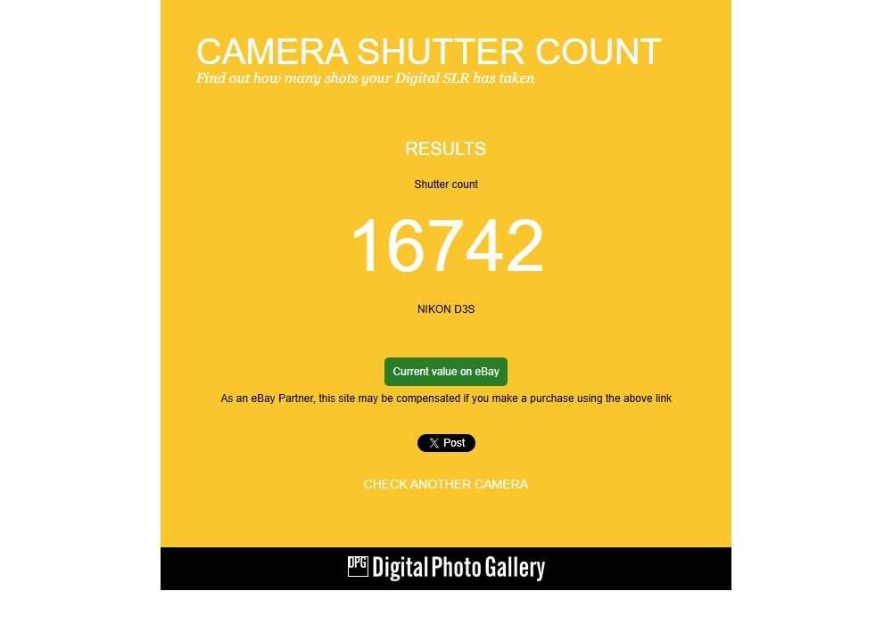 Nikon D3s пробіг 16740