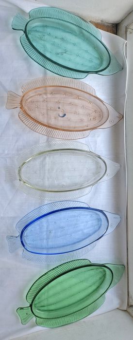Селедницы,зеленое карамельное, голубое цветное стекло, СССР
