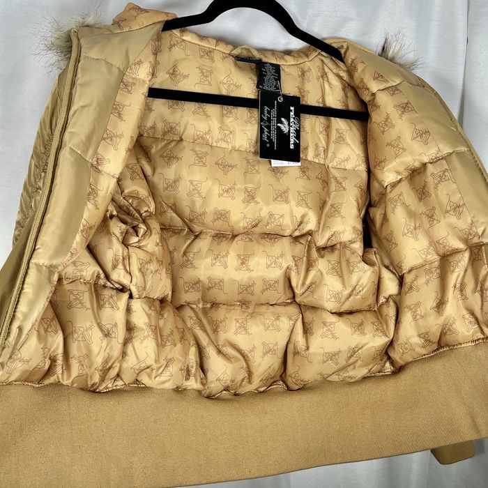 винтажный короткий пуховик baby phat 2000s y2k