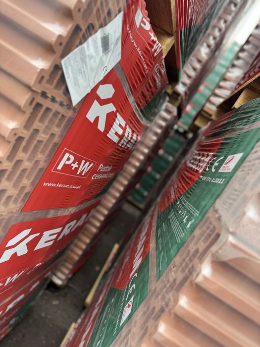 Pustak ceramiczny 25 PW porotherm bloczek beton h+h Glika  Termoton  Keram Leier