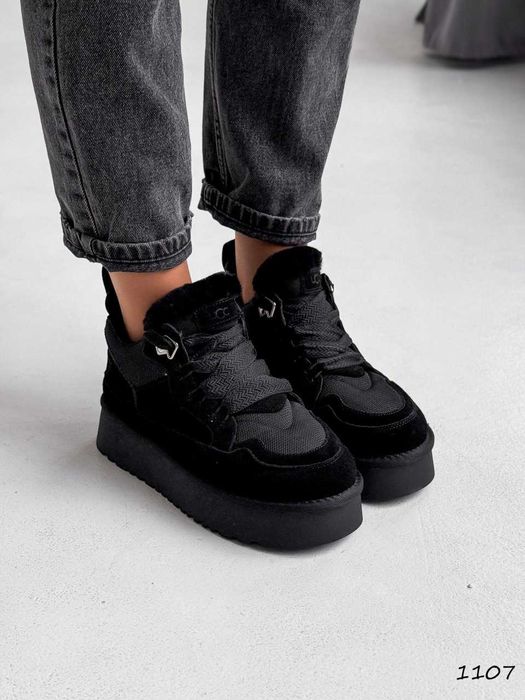 Жіночі угги чорні замшеві (36-40) UGG Lowmel Black Уггі Уги Угі