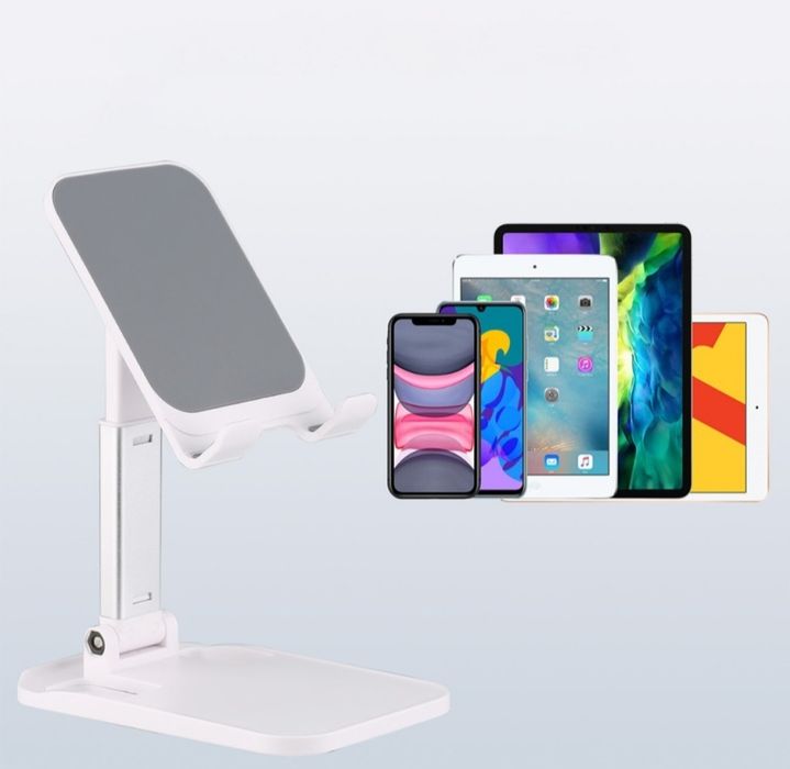 Stojak podstawka składana na telefon tablet 4-8'' na biurko biały