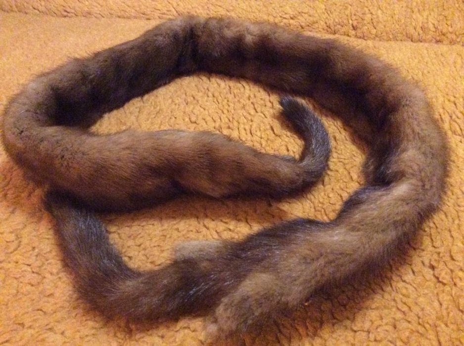 Czapka futrzana i szalik z norek