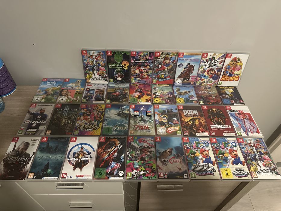 Super gry Nintendo Switch Oled mario zelda lego wiedźmin farming nba