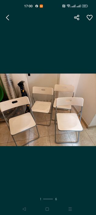 Oportunidade, vendo 4 cadeiras dobráveis