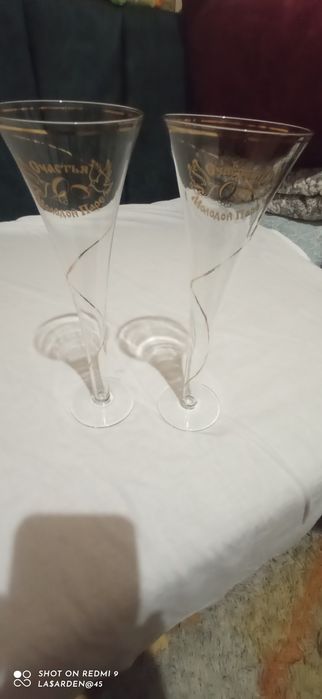 Весільні фужери , бокали із написом.+бонус