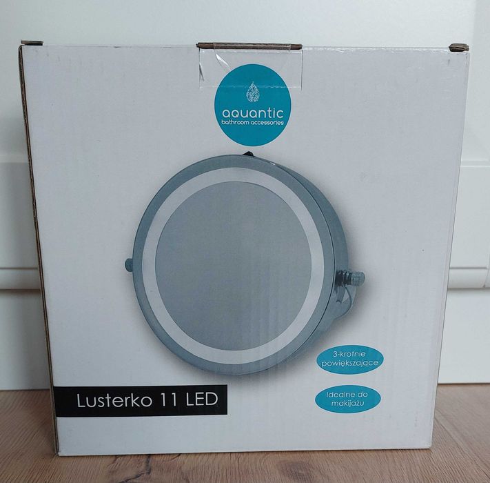 Lustro led podświetlane powiększające x3 NOWE dwustronne