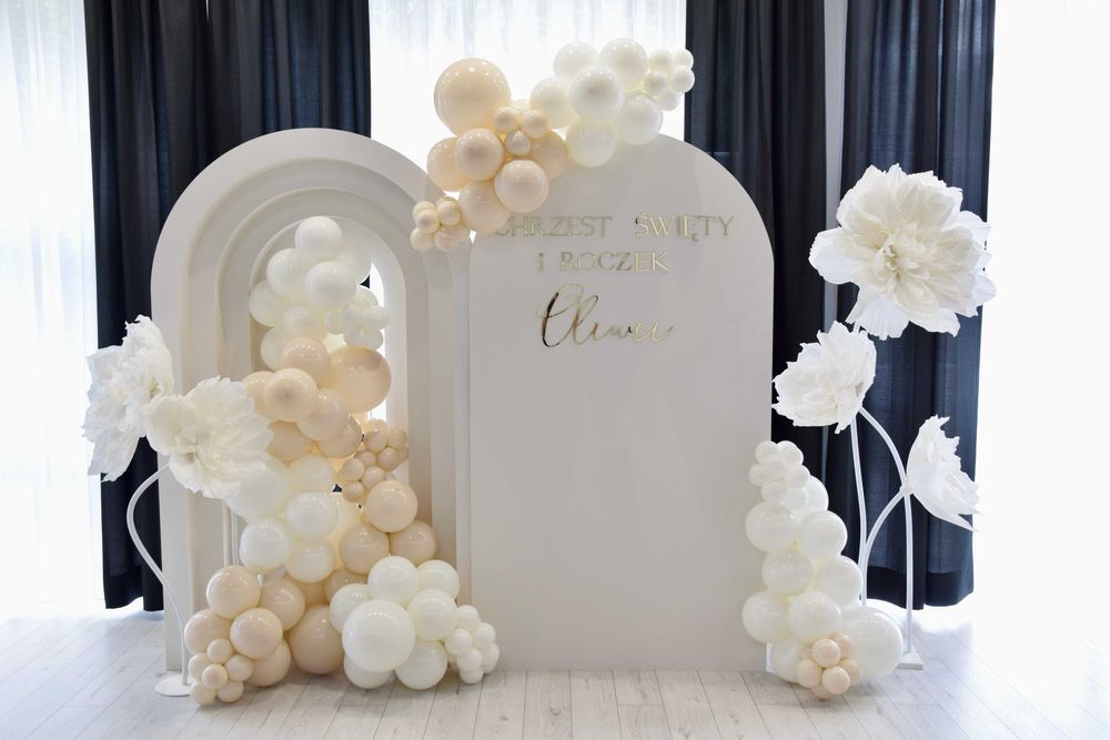 Ścianki balonowe Dekoracje okolicznościowe Chrzest Studniówka Komunia