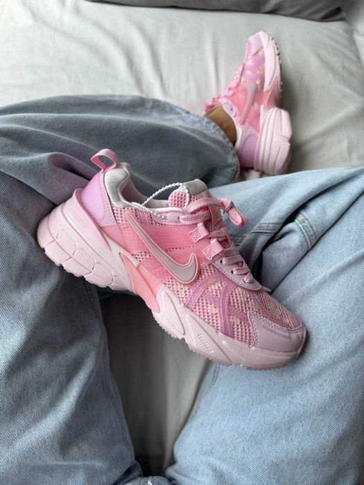 38 та 40 розмір кросівки найк в2к рожеві рантек з квітками жіночі Nike V2K Runtekk Pink Flowers