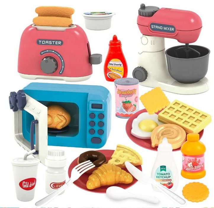 Дитячий набір для кухні Kinderplay (мікрохвильовка, тостер, міксер)