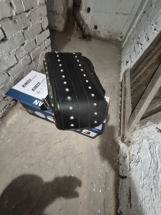 Kufry skórzane chopper duże
