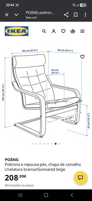 Cadeirão amamentação ikea