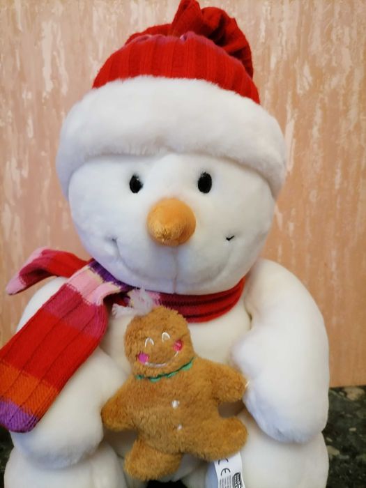 Игрушка мягкая, снеговик, 40 см