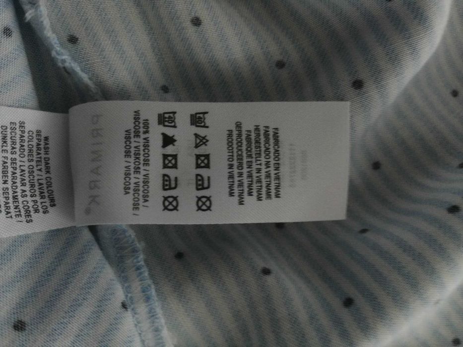 Koszula damska w paski pionowe Wiskoza Primark błękitna rozm. 42/XL