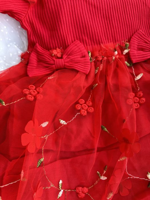 Плаття червоне дитяче на 1 рік 2 роки плаття платье красное детское