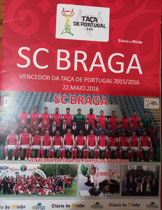 Taça de Portugal 2015/2016 S. C. de Braga o super poster