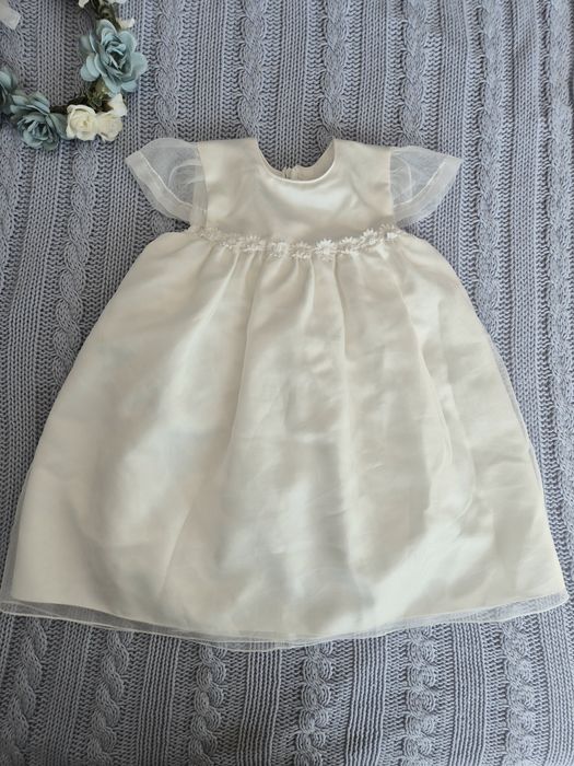 Sukienka wizytowa biala 12-18m