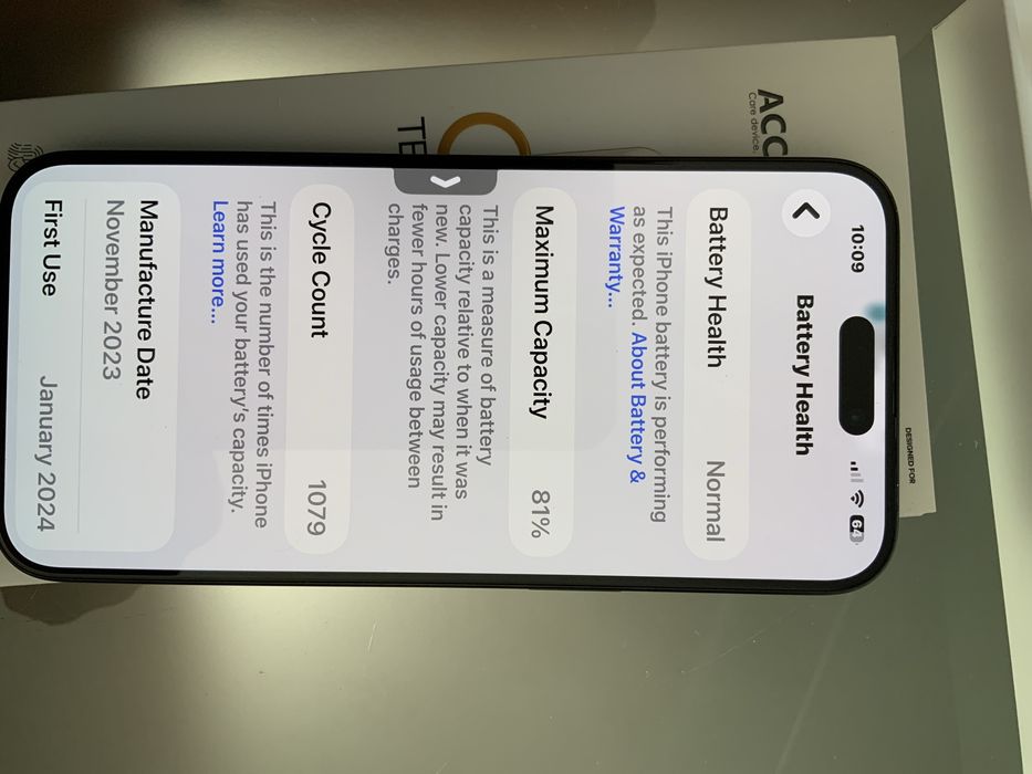 iPhone 15 Pro Max 256GB Blue Titanium com Capa Pelicula e Fatura para Garantia